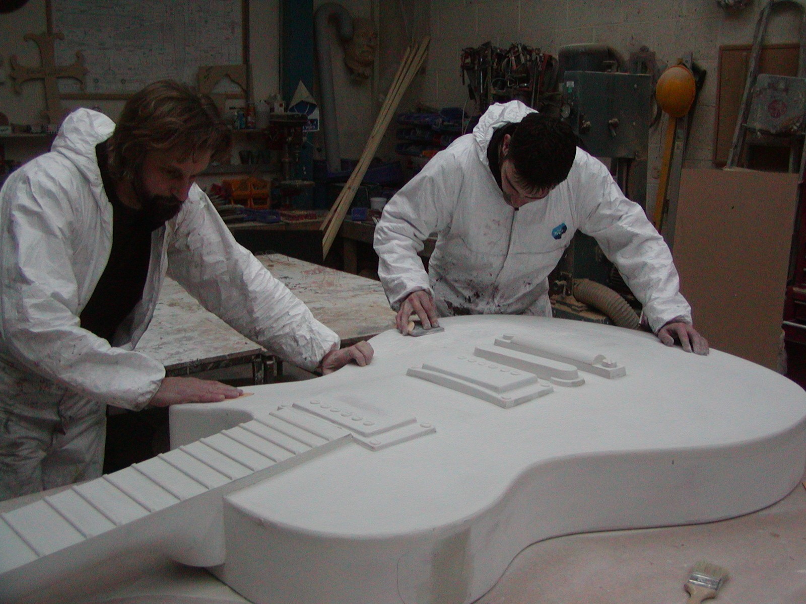 Guitars being made